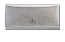 Vivienne Westwood Long Wallet, Leather, Silver, MII, B, 3*